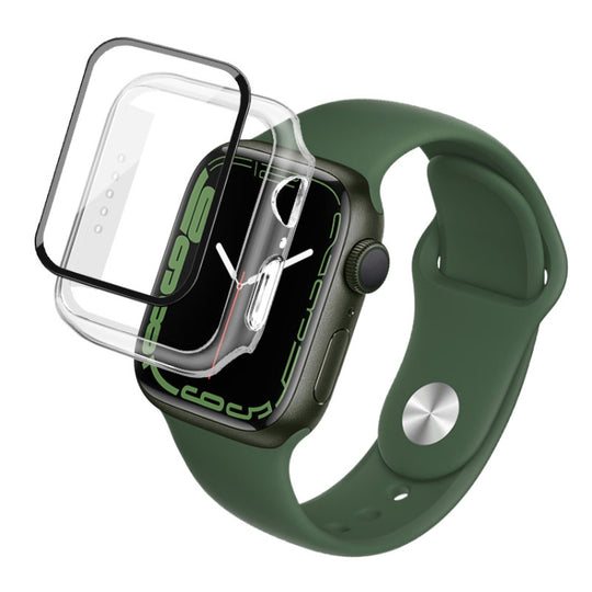 imak PC Case with Tempered Glass Film For Apple Watch Series 9 / 8 / 7 41mm(Transparent)