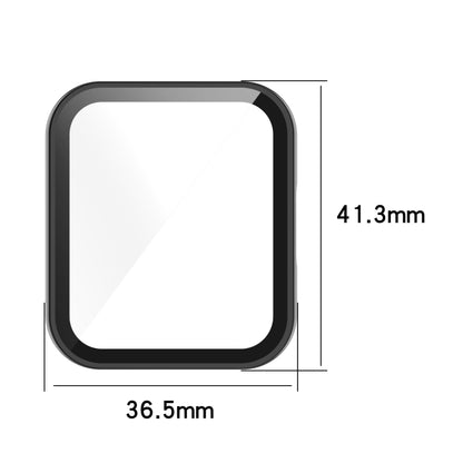 For Xiaomi Redmi Watch 2 Lite PC + Tempered Glass Watch Protective Case(Transparent White) - Smart Wear by buy2fix | Online Shopping UK | buy2fix