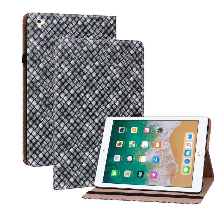 Color Weave Smart Leather Tablet Case For iPad Pro 9.7 2018 / 2017(Black) by buy2fix