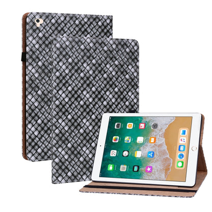 Color Weave Smart Leather Tablet Case For iPad Pro 9.7 2018 / 2017(Black) by buy2fix