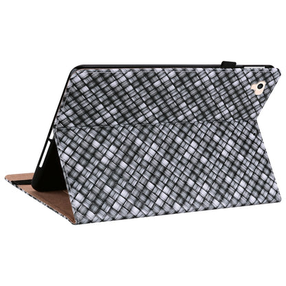 Color Weave Smart Leather Tablet Case For iPad Pro 9.7 2018 / 2017(Black) by buy2fix