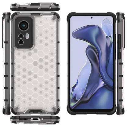 For Xiaomi 12 5G Shockproof Honeycomb PC + TPU Phone Case(White) by buy2fix