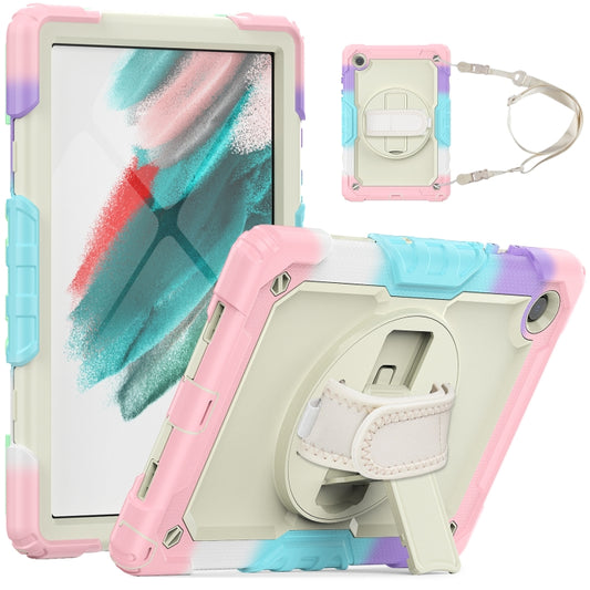 For Samsung Galaxy Tab A8 10.5 2021 X200 / X205 Silicone + PC Tablet Case(Beige + Camouflage Pink) - Samsung Accessories by buy2fix | Online Shopping UK | buy2fix