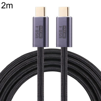 20Gbps USB 4 USB-C / Type-C Male to USB-C / Type-C Male Braided Data Cable, Cable Length:2m(Black) - Computer & Networking by buy2fix | Online Shopping UK | buy2fix