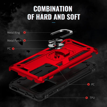 For Xiaomi 12 Shockproof TPU + PC Phone Case with Holder(Red) by buy2fix
