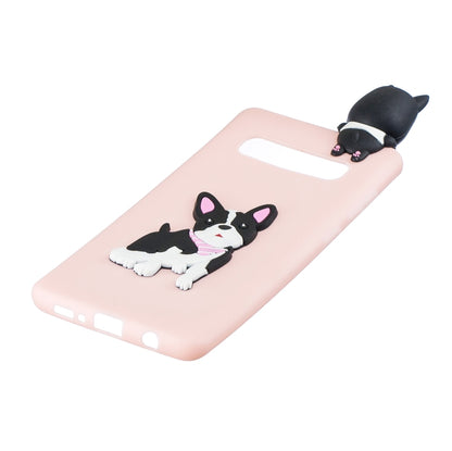 For Galaxy S10 3D Cartoon Pattern Shockproof TPU Protective Case(Cute Dog) - Samsung Accessories by buy2fix | Online Shopping UK | buy2fix