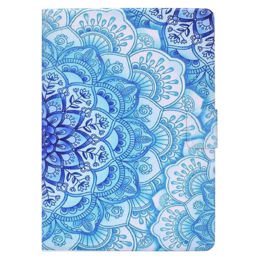 Electric Pressed TPU Leather Tablet Case For iPad 9.7 2018 / 2017(Green Flower) by buy2fix