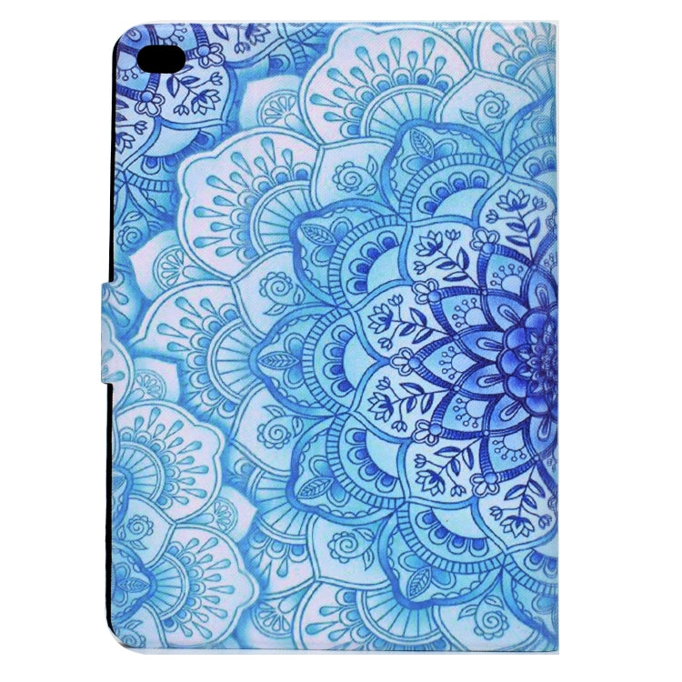 Electric Pressed TPU Leather Tablet Case For iPad 9.7 2018 / 2017(Green Flower) by buy2fix