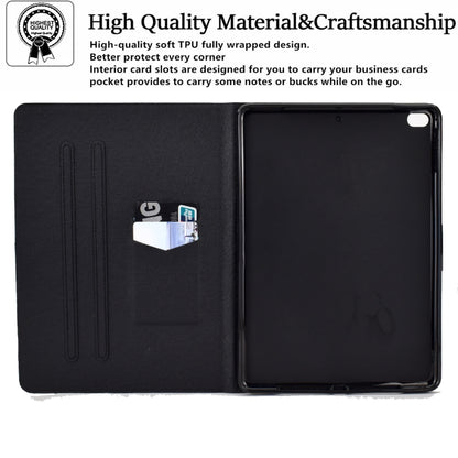 Electric Pressed TPU Leather Tablet Case For iPad 9.7 2018 / 2017(Green Flower) by buy2fix