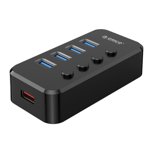 ORICO SWU3-4A 4 Ports USB 3.0 HUB(Black) - Computer & Networking by ORICO | Online Shopping UK | buy2fix