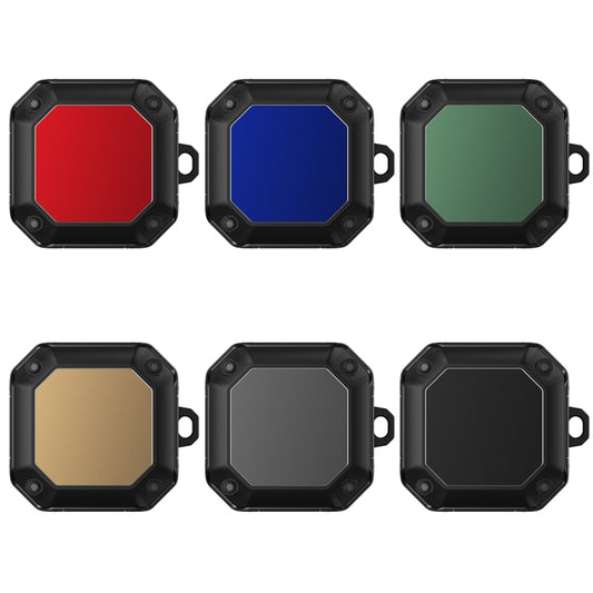 For Samsung Galaxy Buds 2 / Buds Pro / Buds Live / Buds 2 Pro Mecha Hardware TPU Earphone Protective Case with Hook(Space Grey) by buy2fix