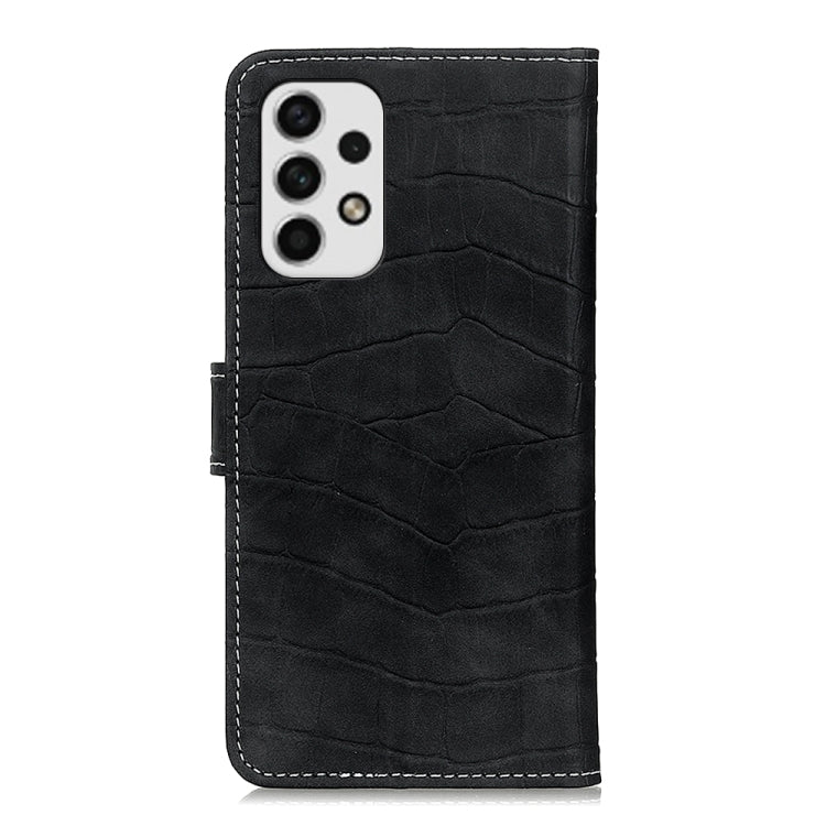 For Samsung Galaxy A23 4G Crocodile Texture Flip Leather Phone Case(Black) by buy2fix