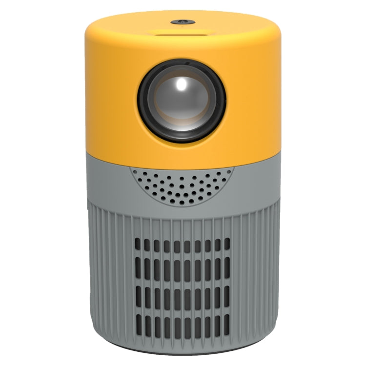 T400 100 inch Screen 3000 Lumens LED Mini Projector, Plug Type:EU Plug(Grey Yellow) - Consumer Electronics by buy2fix | Online Shopping UK | buy2fix