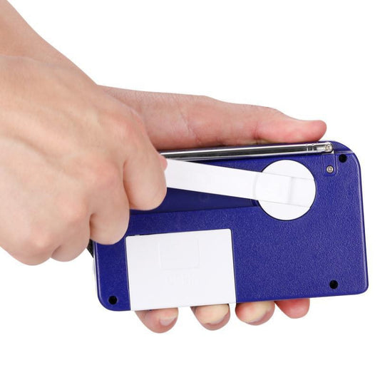 RD-638T Two-band Solar Powered AM / FM Radio Player Flashlight with Dynamo Function(Blue) by buy2fix