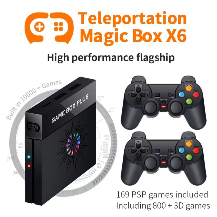 X6 Game Box 4K Video Games Console Magic Box with 2.4GHz Controller, Capacity:64GB(US Plug) - Pocket Console by buy2fix | Online Shopping UK | buy2fix