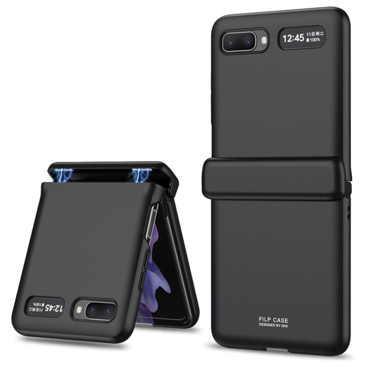 For Samsung Galaxy Z Flip 5G GKK Magnetic Full Coverage Phone Flip Case(Black) - Galaxy Phone Cases by GKK | Online Shopping UK | buy2fix