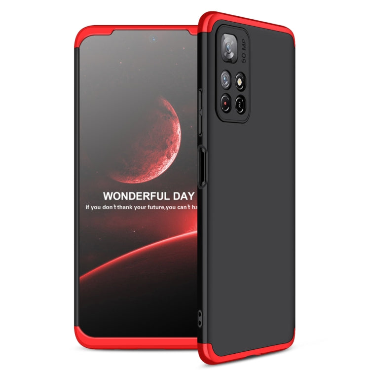 For Xiaomi Poco M4 Pro / Redmi Note 11 CN Version GKK Three Stage Splicing PC Phone Case(Black Red) - Xiaomi Cases by GKK | Online Shopping UK | buy2fix