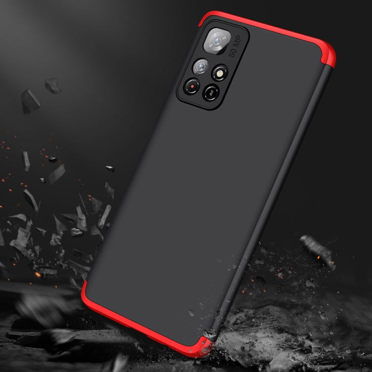 For Xiaomi Poco M4 Pro / Redmi Note 11 CN Version GKK Three Stage Splicing PC Phone Case(Black Red) - Xiaomi Cases by GKK | Online Shopping UK | buy2fix