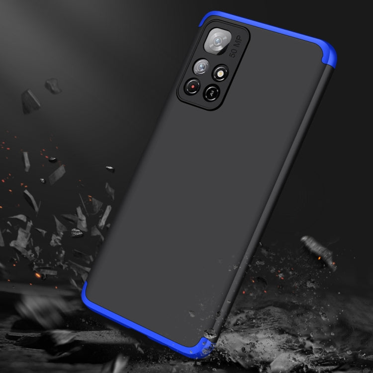 For Xiaomi Poco M4 Pro / Redmi Note 11 CN Version GKK Three Stage Splicing PC Phone Case(Black Blue) - Xiaomi Cases by GKK | Online Shopping UK | buy2fix