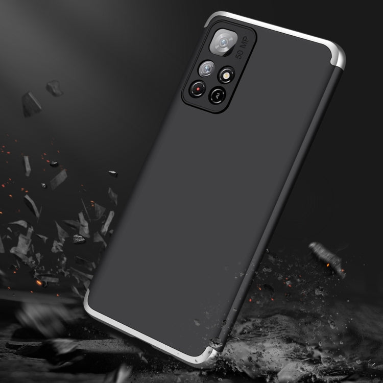 For Xiaomi Poco M4 Pro / Redmi Note 11 CN Version GKK Three Stage Splicing PC Phone Case(Black Silver) - Xiaomi Cases by GKK | Online Shopping UK | buy2fix