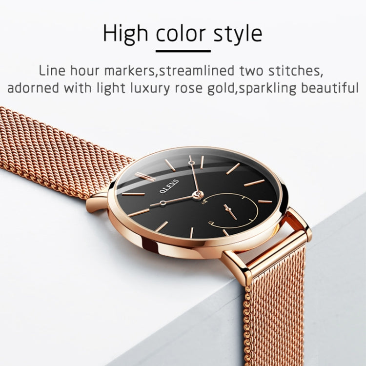 OLEVS 5190 Women Waterproof Ultra-thin Small Dial Quartz Watch(Rose Gold + White) - Metal Strap Watches by OLEVS | Online Shopping UK | buy2fix