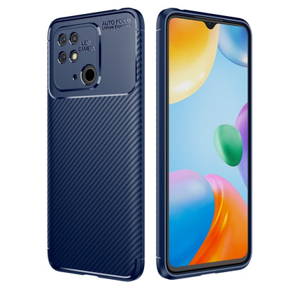 For Xiaomi Redmi 10C Carbon Fiber Texture Shockproof TPU Phone Case(Blue) - Xiaomi Accessories by buy2fix | Online Shopping UK | buy2fix