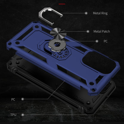 For Samsung Galaxy A23 Shockproof TPU + PC Phone Case with Holder(Blue) - Samsung Accessories by buy2fix | Online Shopping UK | buy2fix