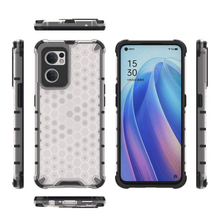 For OPPO Reno7 5G Global / Find X5 Lite Shockproof Honeycomb PC + TPU Phone Case(White) - OPPO & vivo Accessories by buy2fix | Online Shopping UK | buy2fix