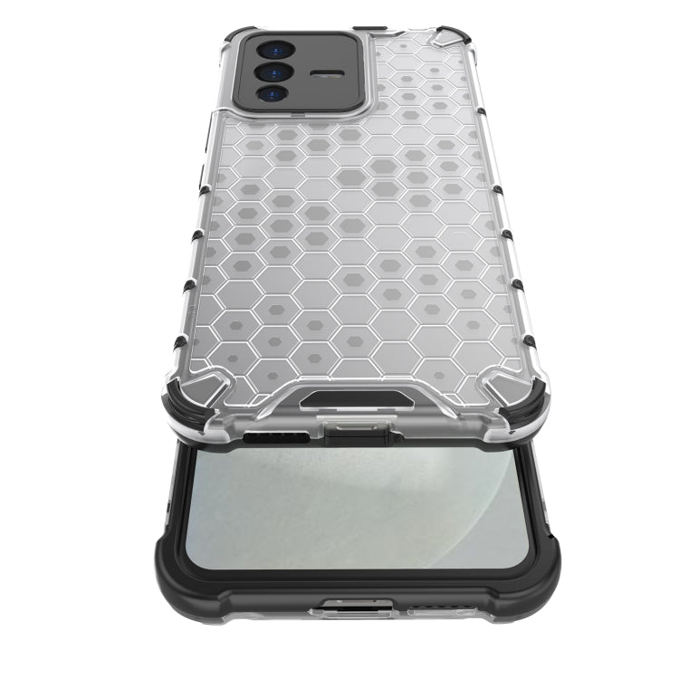 For vivo S12 / V23 5G Shockproof Honeycomb PC + TPU Phone Case(Black) - OPPO & vivo Accessories by buy2fix | Online Shopping UK | buy2fix