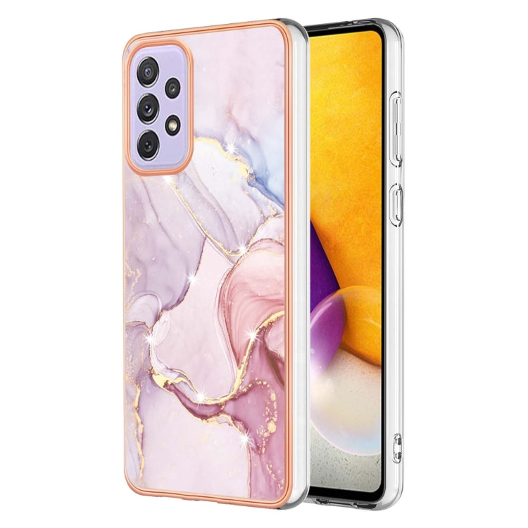 For Samsung Galaxy A23 4G / 5G Electroplating Marble Pattern Dual-side IMD TPU Phone Case(Rose Gold 005) - Samsung Accessories by buy2fix | Online Shopping UK | buy2fix