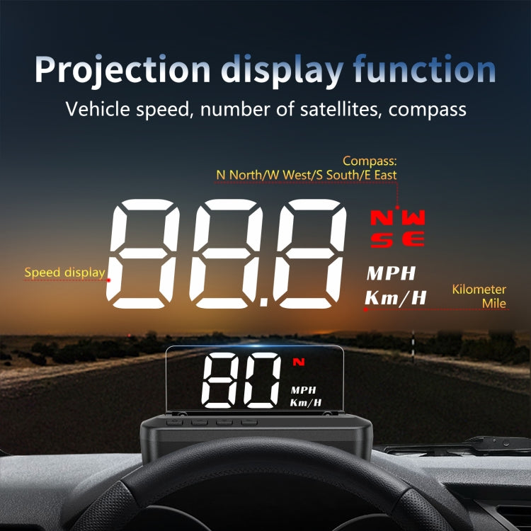 G100 Car HD GPS Head-Up Display HUD System - In Car by buy2fix | Online Shopping UK | buy2fix