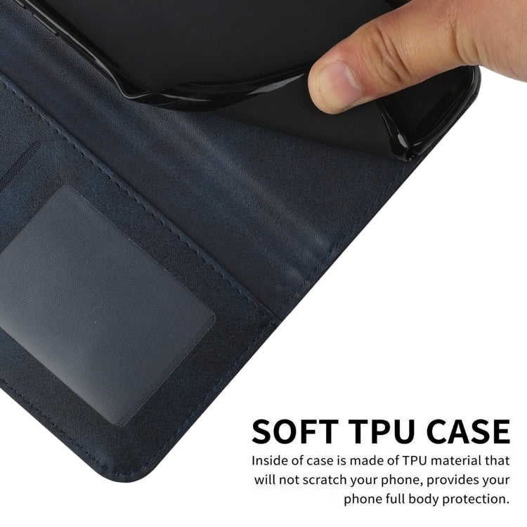 For Tecno Camon 17 Pro Stitching Calf Texture Buckle Leather Phone Case(Blue) by buy2fix
