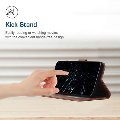 For Tecno Camon 18 Premier Stitching Calf Texture Buckle Leather Phone Case(Brown) by buy2fix