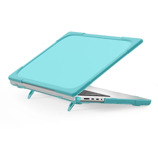 TPU + PC Two-color Anti-fall Laptop Protective Case For MacBook Pro 16.2 inch A2485 2021(Light Blue) - MacBook Pro Cases by buy2fix | Online Shopping UK | buy2fix