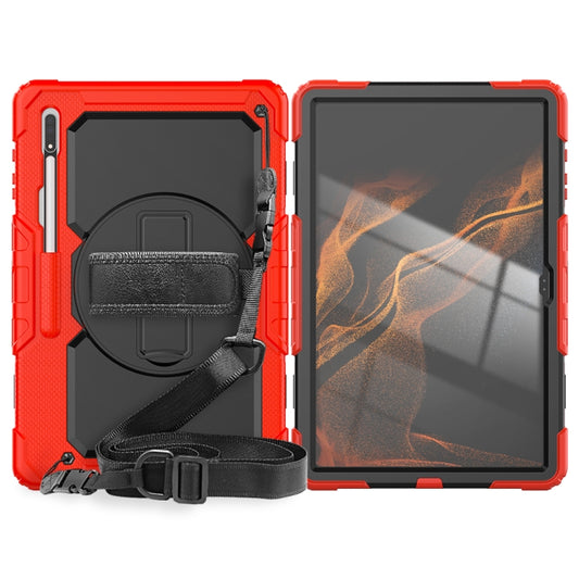 For Samsung Galaxy Tab S8 Ultra 14.6 inch SM-X900 Silicone + PC Tablet Case(Red+Black) by buy2fix