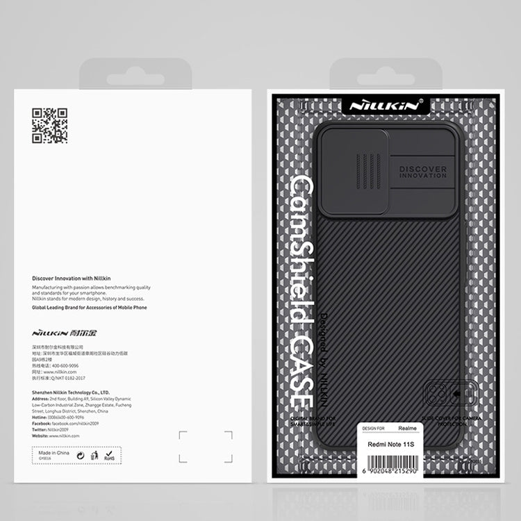 For Xiaomi Redmi Note 11S NILLKIN Black Mirror Series Camshield PC Phone Case(Black) - Xiaomi Cases by NILLKIN | Online Shopping UK | buy2fix