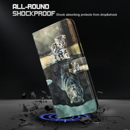 For Samsung Galaxy A13 5G 3D Painting Pattern TPU + PU Leather Phone Case(Cat Tiger) by buy2fix
