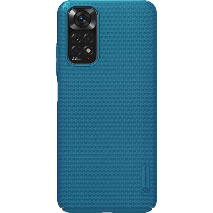 For Xiaomi Redmi Note 11 4G Global NILLKIN Frosted PC Phone Case(Blue) - Xiaomi Cases by NILLKIN | Online Shopping UK | buy2fix