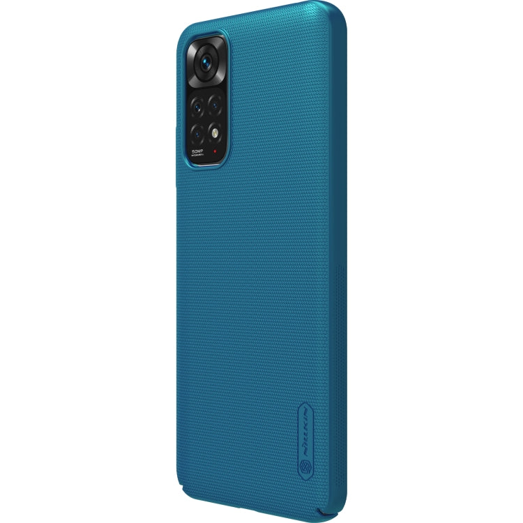 For Xiaomi Redmi Note 11 4G Global NILLKIN Frosted PC Phone Case(Blue) - Xiaomi Cases by NILLKIN | Online Shopping UK | buy2fix