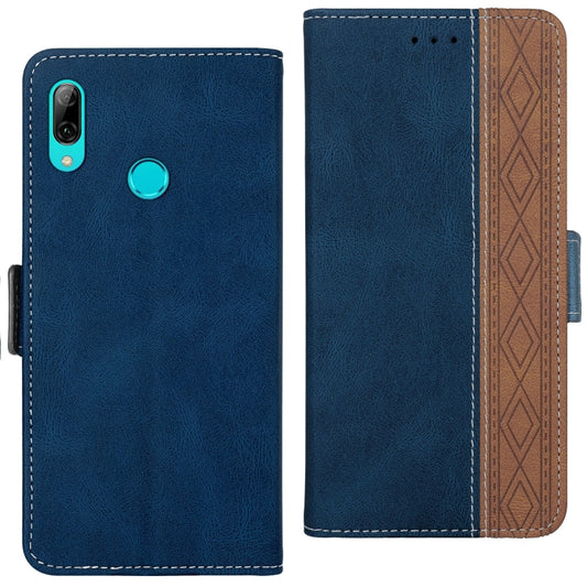 For Huawei P smart 2019 Stitching Side-Magnetic RFID Leather Phone Case(Royal Blue) by buy2fix