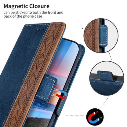 For Samsung Galaxy A02 Stitching Side-Magnetic RFID Leather Phone Case(Royal Blue) by buy2fix
