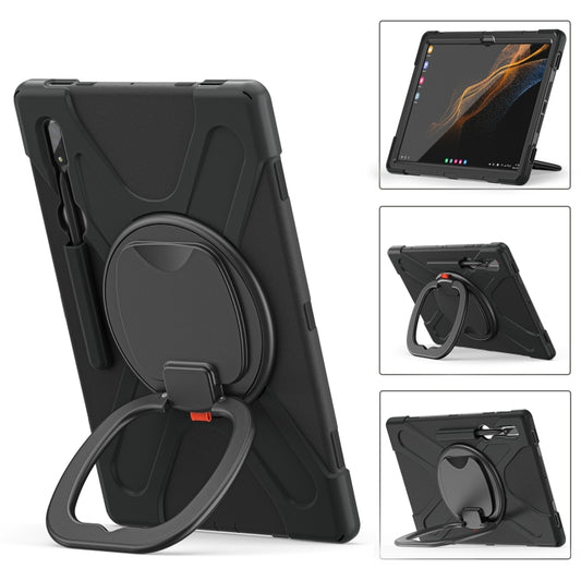 For Samsung Galaxy Tab S8 Ultra X900 Silicone + PC Tablet Protective Case(Black) by buy2fix