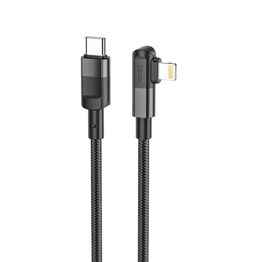 hoco U108 20W USB-C / Type-C to 8 Pin PD Charging Data Cable, Cable Length:1.2m(Black) - 2 in 1 Cable by hoco | Online Shopping UK | buy2fix