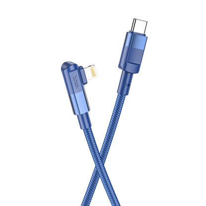 hoco U108 20W USB-C / Type-C to 8 Pin PD Charging Data Cable, Cable Length:1.2m(Blue) - 2 in 1 Cable by hoco | Online Shopping UK | buy2fix