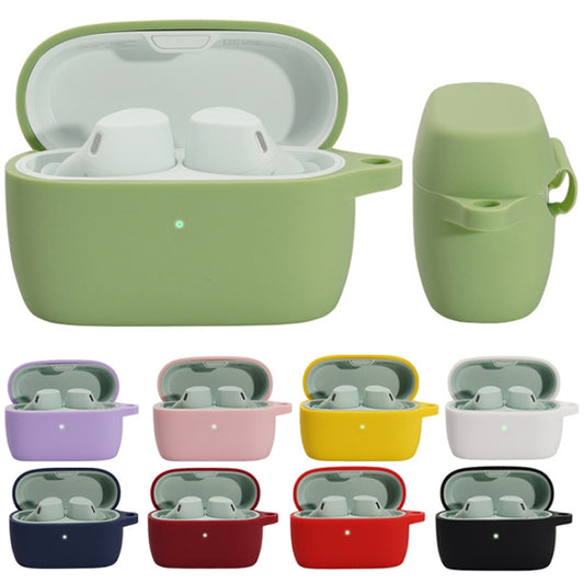 Solid Color Silicone Earphone Protective Case For Jabra Elite 4(Yellow) by buy2fix