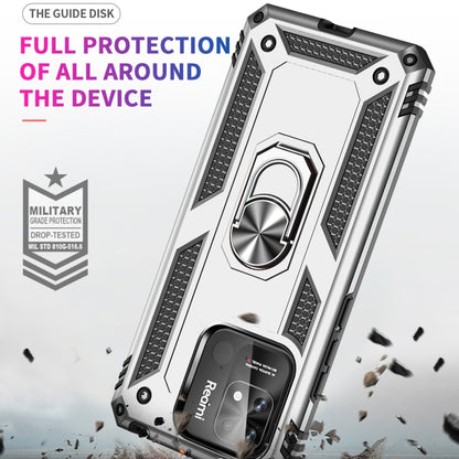 For Xiaomi Redmi 10C Shockproof TPU + PC Phone Case with 360 Degree Rotating Holder(Silver) - Xiaomi Cases by buy2fix | Online Shopping UK | buy2fix