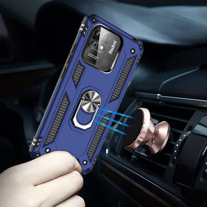 For Xiaomi Redmi 10C Shockproof TPU + PC Phone Case with 360 Degree Rotating Holder(Blue) - Xiaomi Accessories by buy2fix | Online Shopping UK | buy2fix