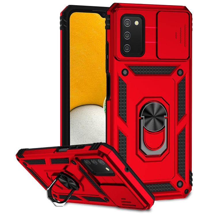For Samsung Galaxy A02s / A03s 166mm Sliding Camshield Holder Phone Case(Red) by buy2fix