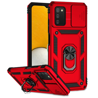 For Samsung Galaxy A02s / A03s 166mm Sliding Camshield Holder Phone Case(Red) by buy2fix
