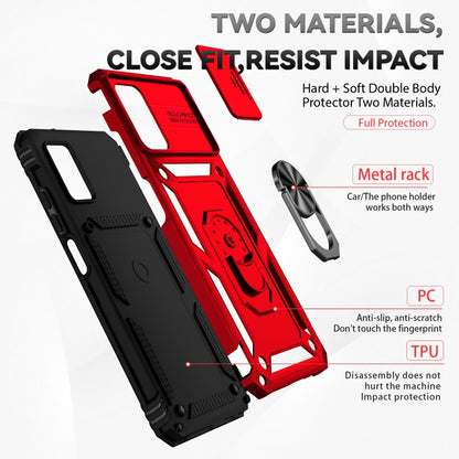 For Samsung Galaxy A02s / A03s 166mm Sliding Camshield Holder Phone Case(Red) by buy2fix